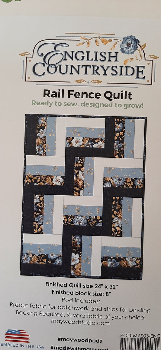 Nähset Maywood Studio Rail Fence Quilt