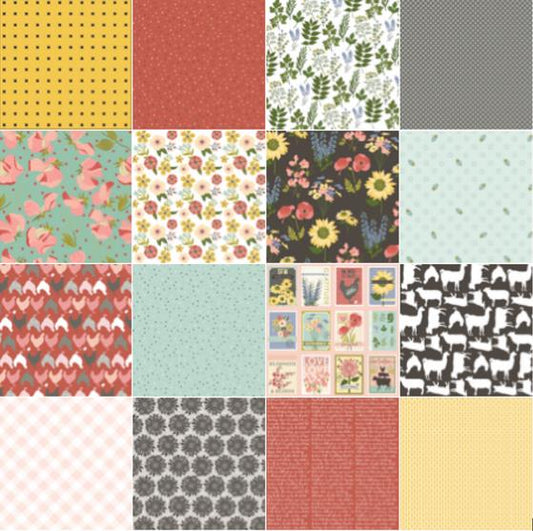 Prairie Sisters Bundle Fatquarter Poppy Cotton Set 2